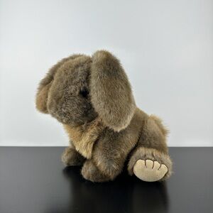 Gund 1985 Vintage Brown Bunny Rabbit 10” Blue Eyes Plush Stuffed Animal